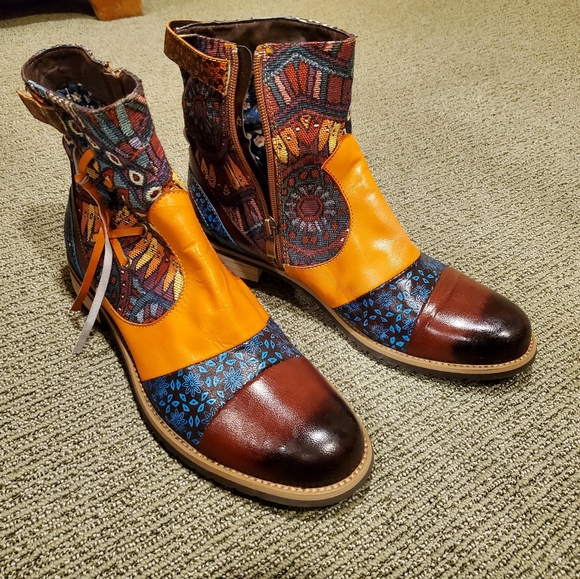 Colorful Ankle Boots! 🧡💙 - Picture 2 of 4